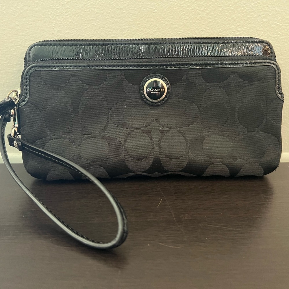 Coach Black Wristlet Wallet